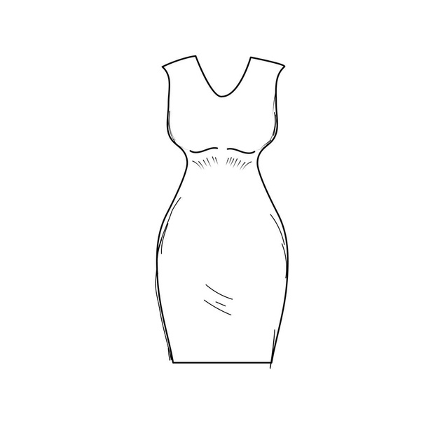 línea de diseño de estilo de desgaste de mujer agradable, vector de ilustración
 - Vector, imagen