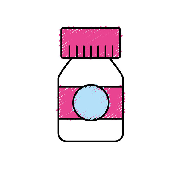 láhev pilulky na předpis léčby vektorové ilustrace - Vektor, obrázek