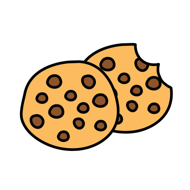 delicious fresh cookies bakery snack, vector illustration - Vector, Image