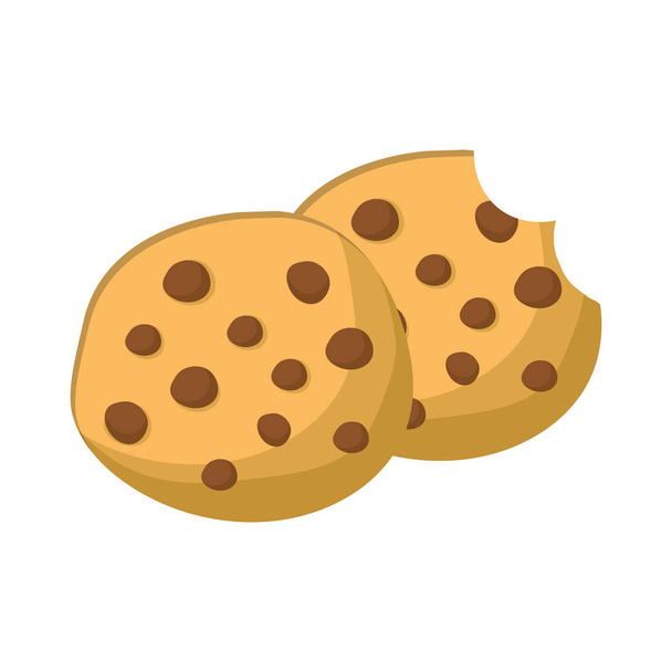 νόστιμα φρέσκα μπισκότα αρτοποιίας σνακ, εικονογράφηση διάνυσμα - Διάνυσμα, εικόνα