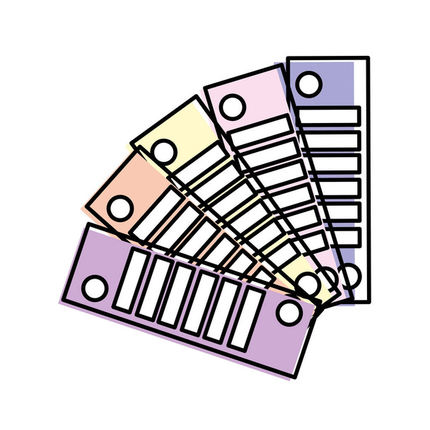 barevné palety malované dekorace design vektorové ilustrace - Vektor, obrázek