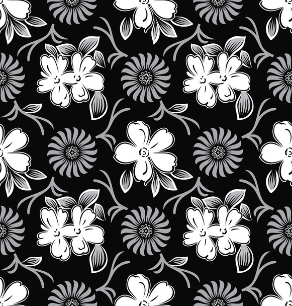 Royal seamless flower wallpaper - Vector, Imagen