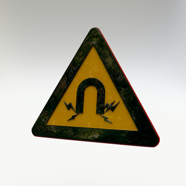 Warning Sign - Strong Magnetic Field - Foto, Bild