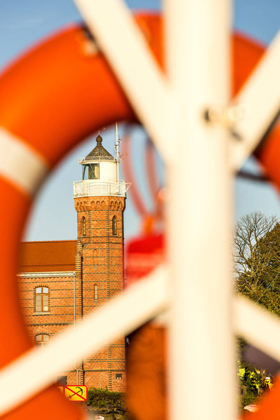 ウストカ, ポーランドの古い灯台 - 写真・画像