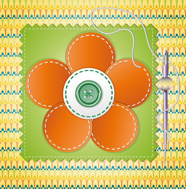 Colorful scrapbook with flower. - Vector, Image