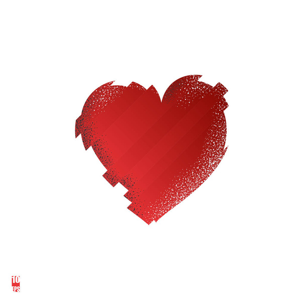 С Днем святого Валентина. Разбитое сердце изолированной формы. Векторная иллюстрация Eps10
 - Вектор,изображение