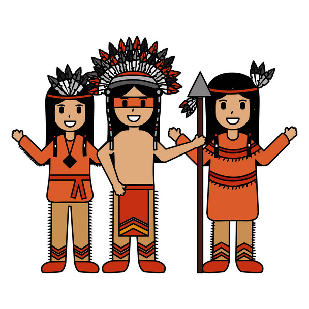 native american character - Vector, Image