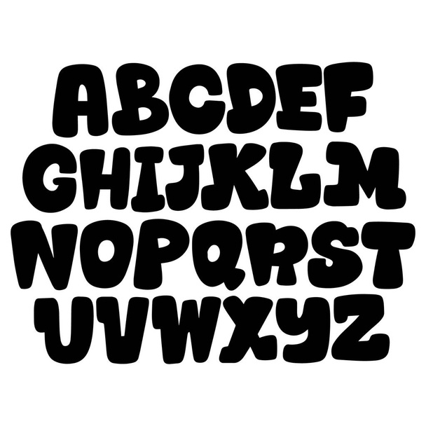 Hand drawn vector color Alphabet - Vektör, Görsel