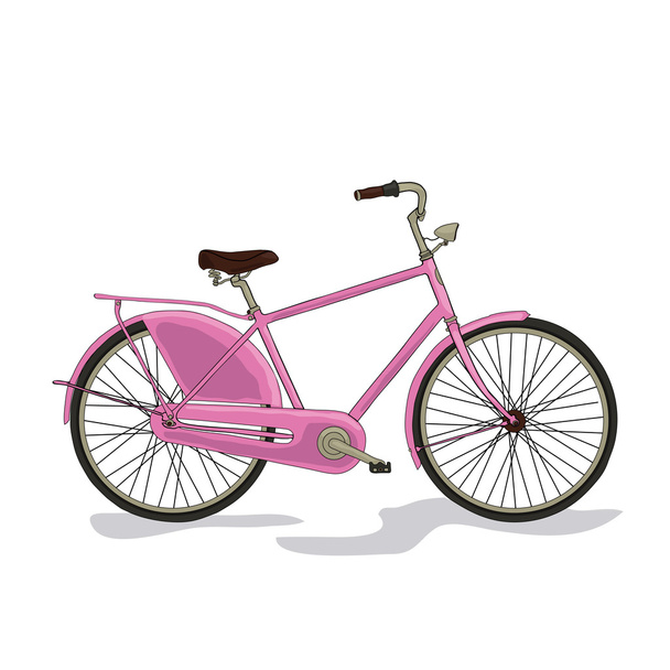 bicicleta de ciudad rosa
 - Vector, Imagen