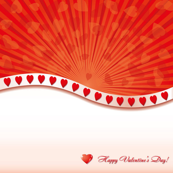 Fond de Saint-Valentin avec petits cœurs scintillants et place pour les salutations, illustration vectorielle
 - Vecteur, image