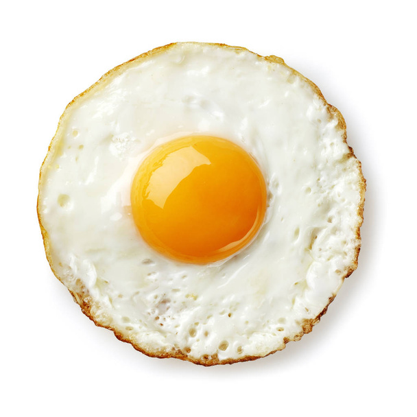 Huevo frito aislado sobre blanco - Foto, imagen