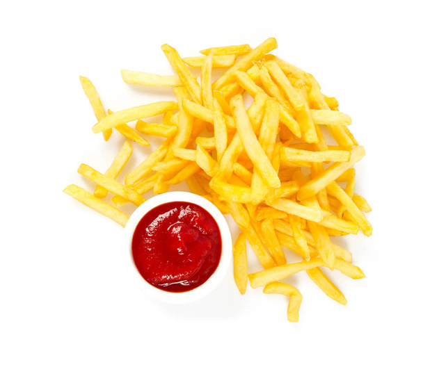 french fries isolated on white - Zdjęcie, obraz