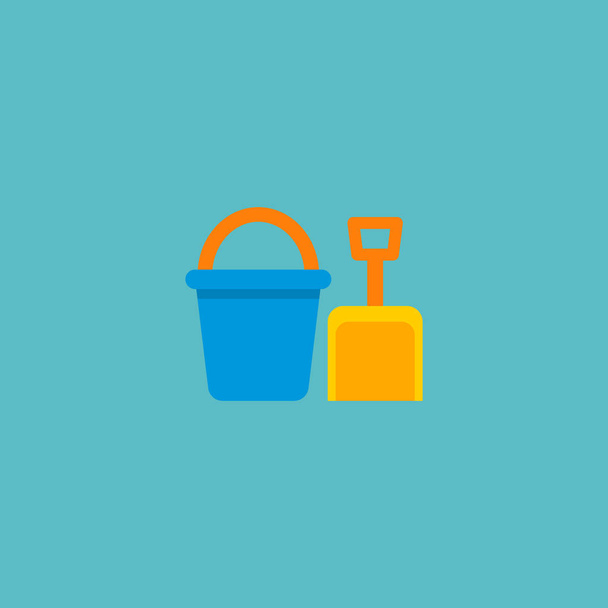 Ícone de balde elemento plano. ilustração de ícone de balde plana isolada em fundo limpo para o seu design de logotipo de aplicativo móvel web
. - Foto, Imagem