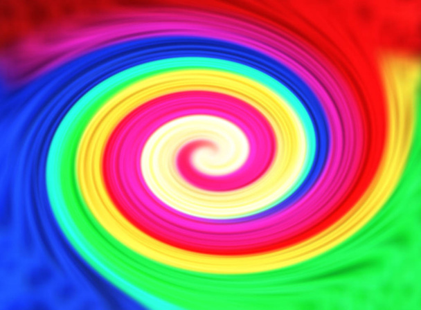background with rotating shapes in rainbow colors                          - Photo, Image