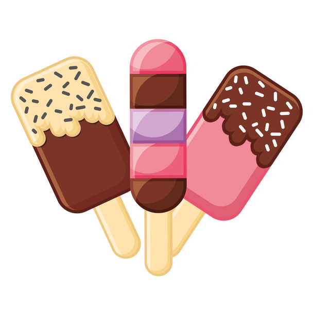 アイス クリーム コーンのアイス キャンデー - ベクター画像