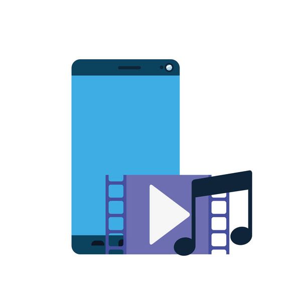 smartphone schermo con riproduzione di musica isolato icona vettoriale illustrazione design
 - Vettoriali, immagini