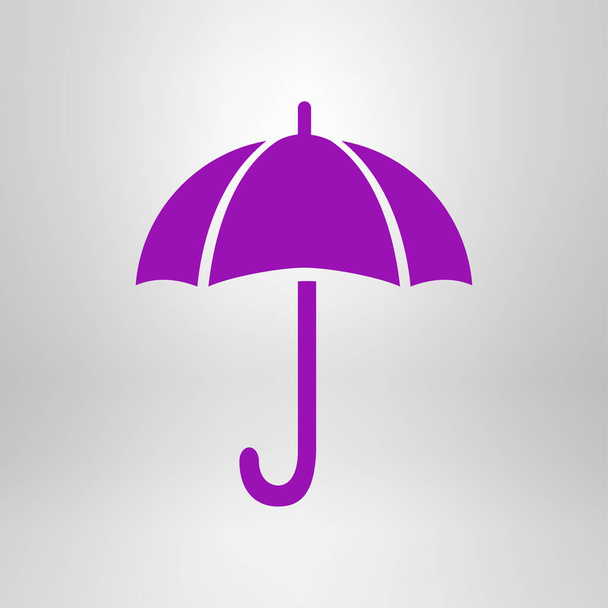 Icono de signo de paraguas. Símbolo de protección contra lluvia. Estilo de diseño plano.  - Vector, imagen