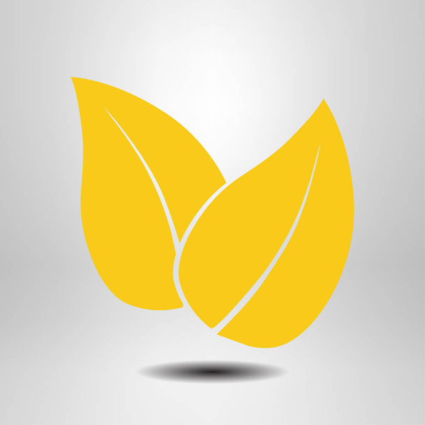 Leaf icon. Fresh natural product symbol. Organic product sign. Flat design style. - Vector, Imagen