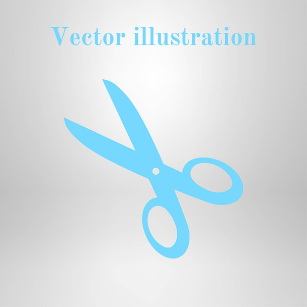 Scissors icon. Mark cut here. Flat design. - Vector, Image