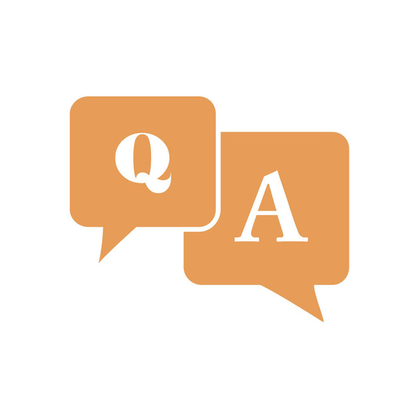 Піктограма відповіді на питання. Символ знаку Q&A. Бульбашки мовлення з питанням і відповіддю
. - Вектор, зображення
