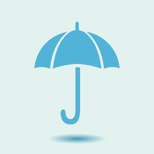 Paraplu teken icoon. Regenbeschermingssymbool. Vlakke ontwerpstijl.  - Vector, afbeelding