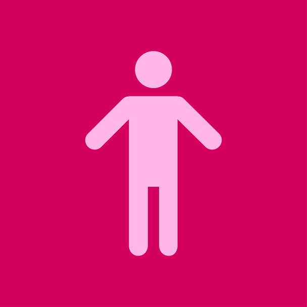 Human male sign icon. Man Person symbol. Male toilet. Flat style. EPS 10. - Vector, Image