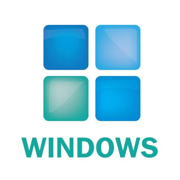 Logotipo do vetor sobre o tema do Windows, portas
 - Vetor, Imagem