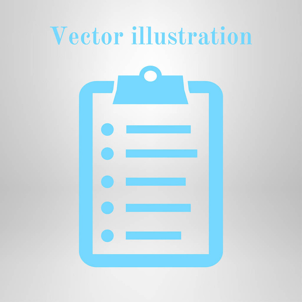 Lista de verificación icono de vector. Diseño plano
. - Vector, imagen