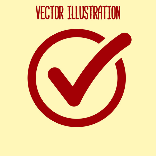 Check list button icon. Check mark in round sign. - Vector, Image