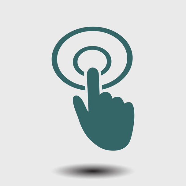 Icona segno cursore a mano. Simbolo puntatore a mano. Moderna navigazione del sito web UI. Design piatto. EPS 10
. - Vettoriali, immagini