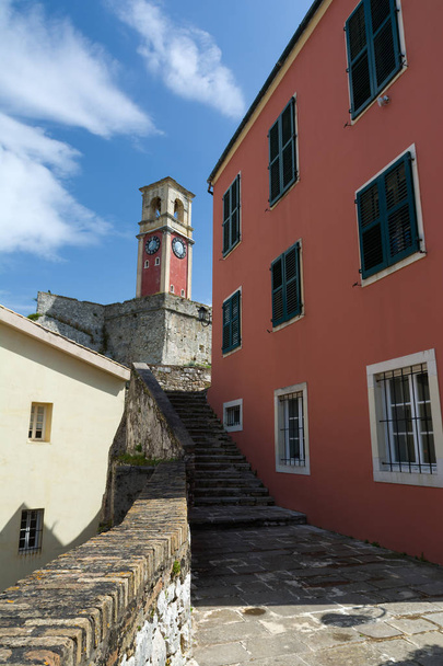 The Old Venetian Fortress in Kerkyra city, Corfu island, Greece. The Clock tower. - Foto, Imagem