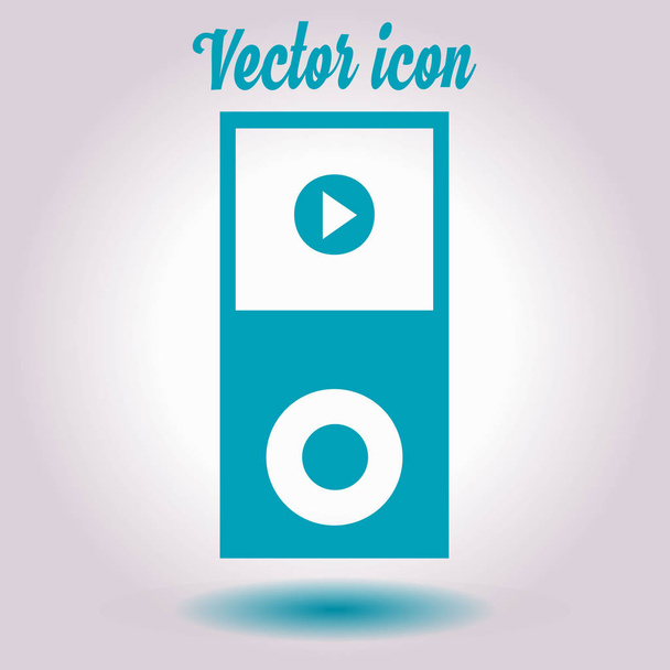 Icono de reproductor multimedia portátil. Estilo de diseño plano. Vector EPS 10
. - Vector, imagen