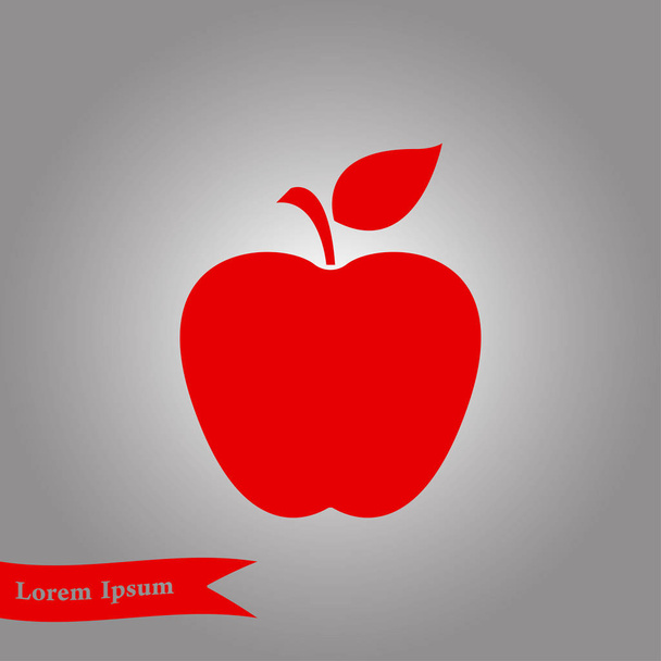 Apfelsymbol einfache Vektor-Illustration - Vektor, Bild