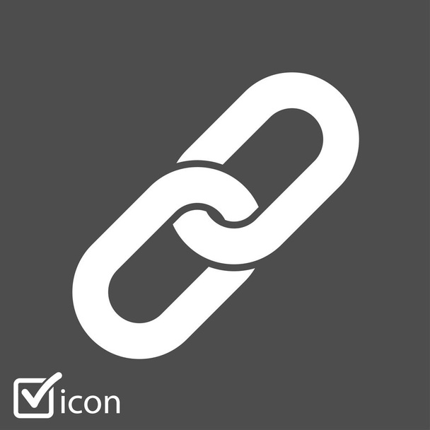 Enlace único icon.Chain link simbol
. - Vector, Imagen