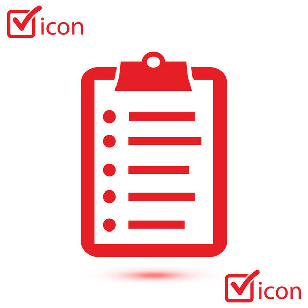 Check list vector icon. Shopping list token. Flat design style. - Vector, Image
