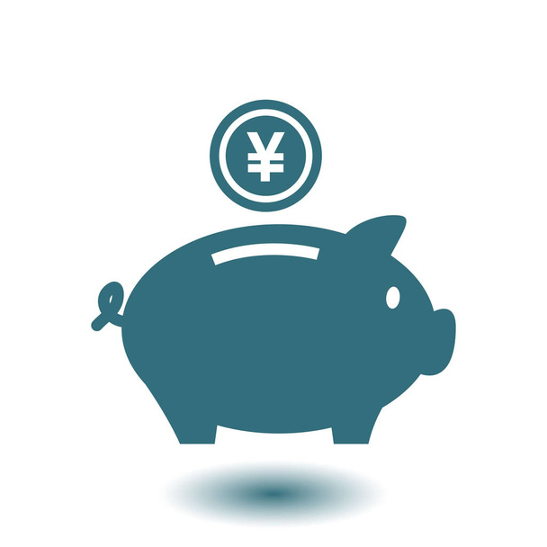 Piggy bank ikonra. A persely pictograph - Vektor, kép