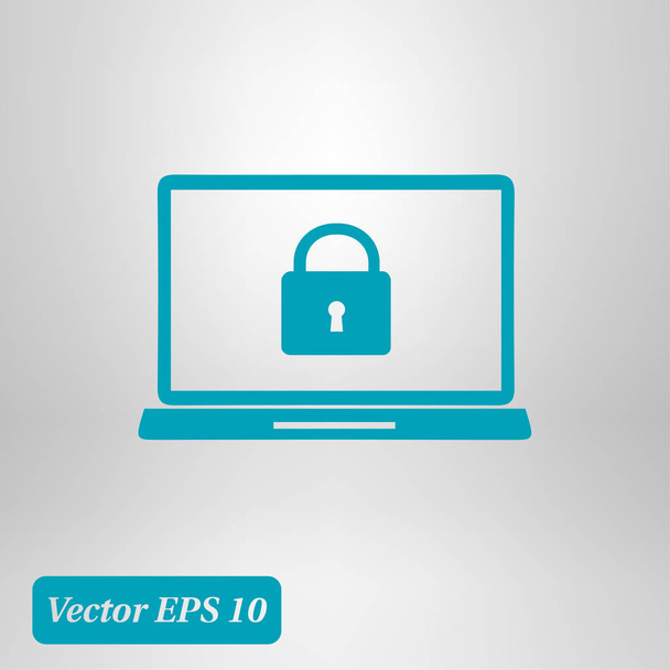 Icono de concepto de seguridad de Internet. Símbolo de identificación y protección. - Vector, Imagen
