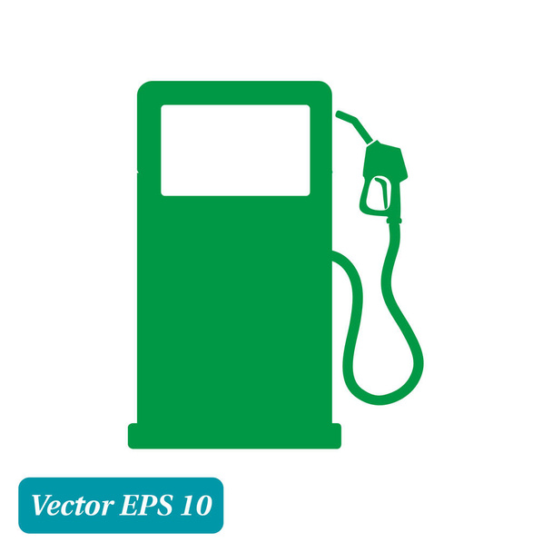 Gasoline pump nozzle sign.Gas station icon. Flat design style. - Vector, Image