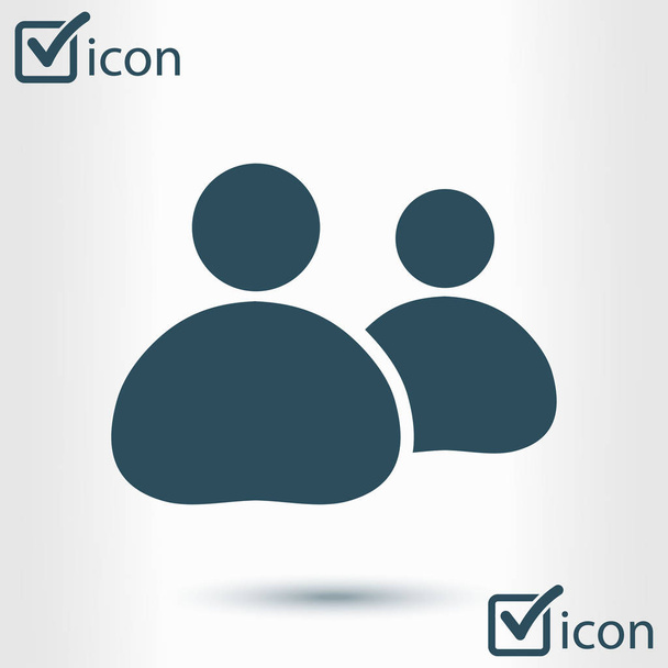 People or social sign icon. The leader and his follower. - Vector, Image