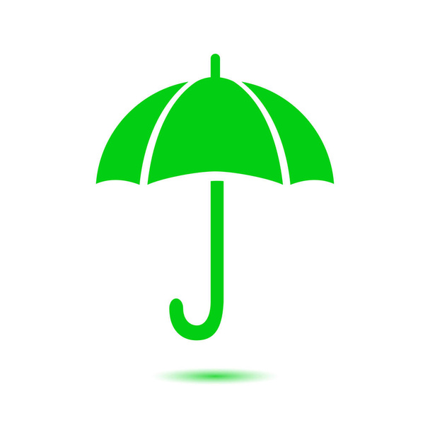 傘のアイコン。雨の保護シンボル。平型.  - ベクター画像