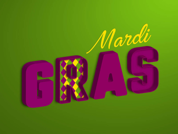 Diseño tipográfico del Mardi Gras
. - Vector, Imagen