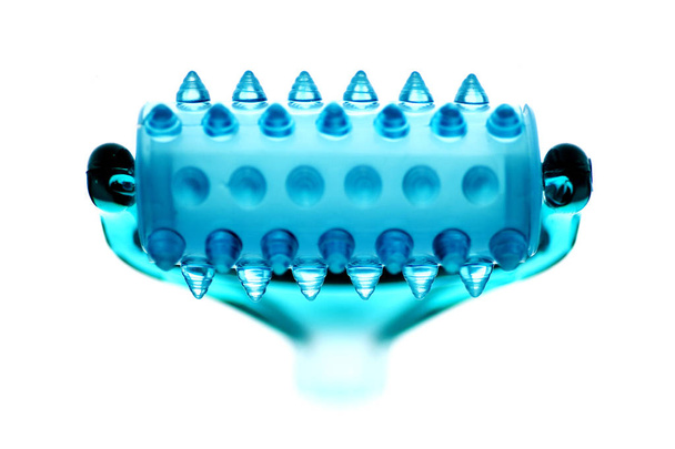 strumento di massaggio plastica blu per il corpo
 - Foto, immagini