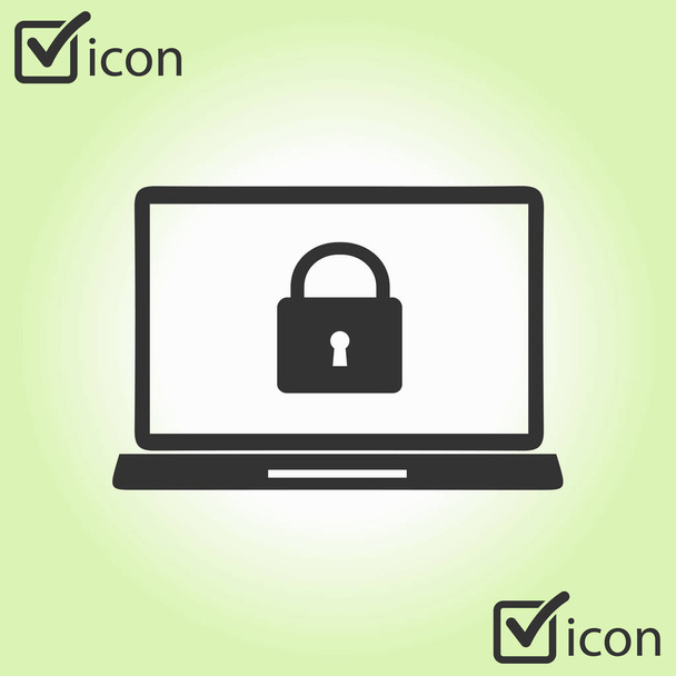 Internet security concept  icon. Identification and protection simbol. - Vector, Image