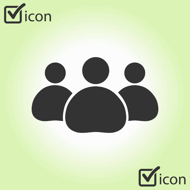 Het pictogram van de werkzaamheden van het team. Kantoormedewerkers en business team. - Vector, afbeelding