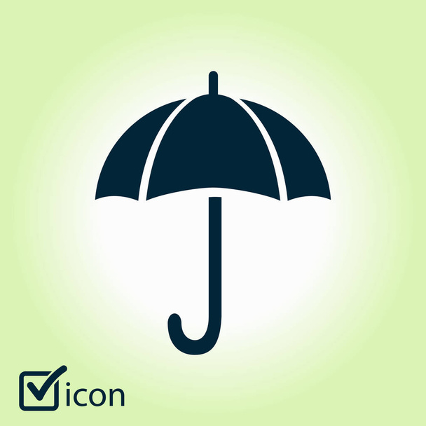 Esernyő jel ikon. Esővédő szimbólum. Lapos design stílus.  - Vektor, kép