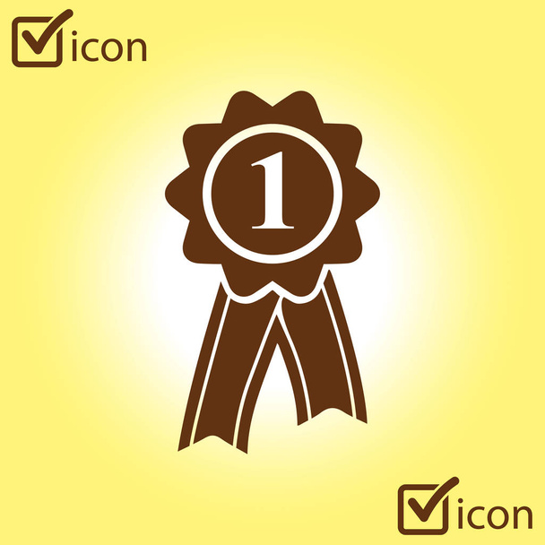  Badge con l'icona dei nastri. Rosetta premio con nastro Simbol
. - Vettoriali, immagini
