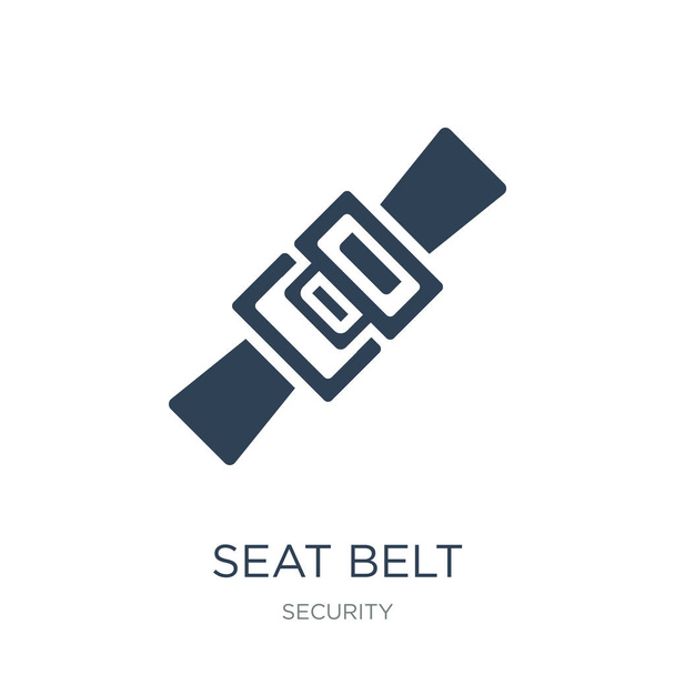 vector icono del cinturón de seguridad en el fondo blanco, los iconos llenos de moda cinturón de seguridad de la colección, el cinturón de seguridad vector ilustración
 - Vector, imagen