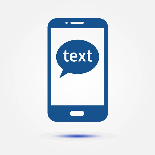 Mobile chatting icon.Mobile Phone Representing Web Chatting and Dialog
. - Вектор,изображение