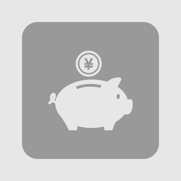 Piggy bank icon. Pictograph of moneybox - Vector, Image