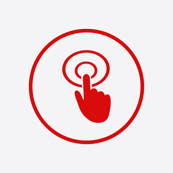 Icono de signo del cursor de mano. Mano símbolo puntero. Navegación moderna del sitio web UI. Diseño plano. EPS 10
. - Vector, imagen